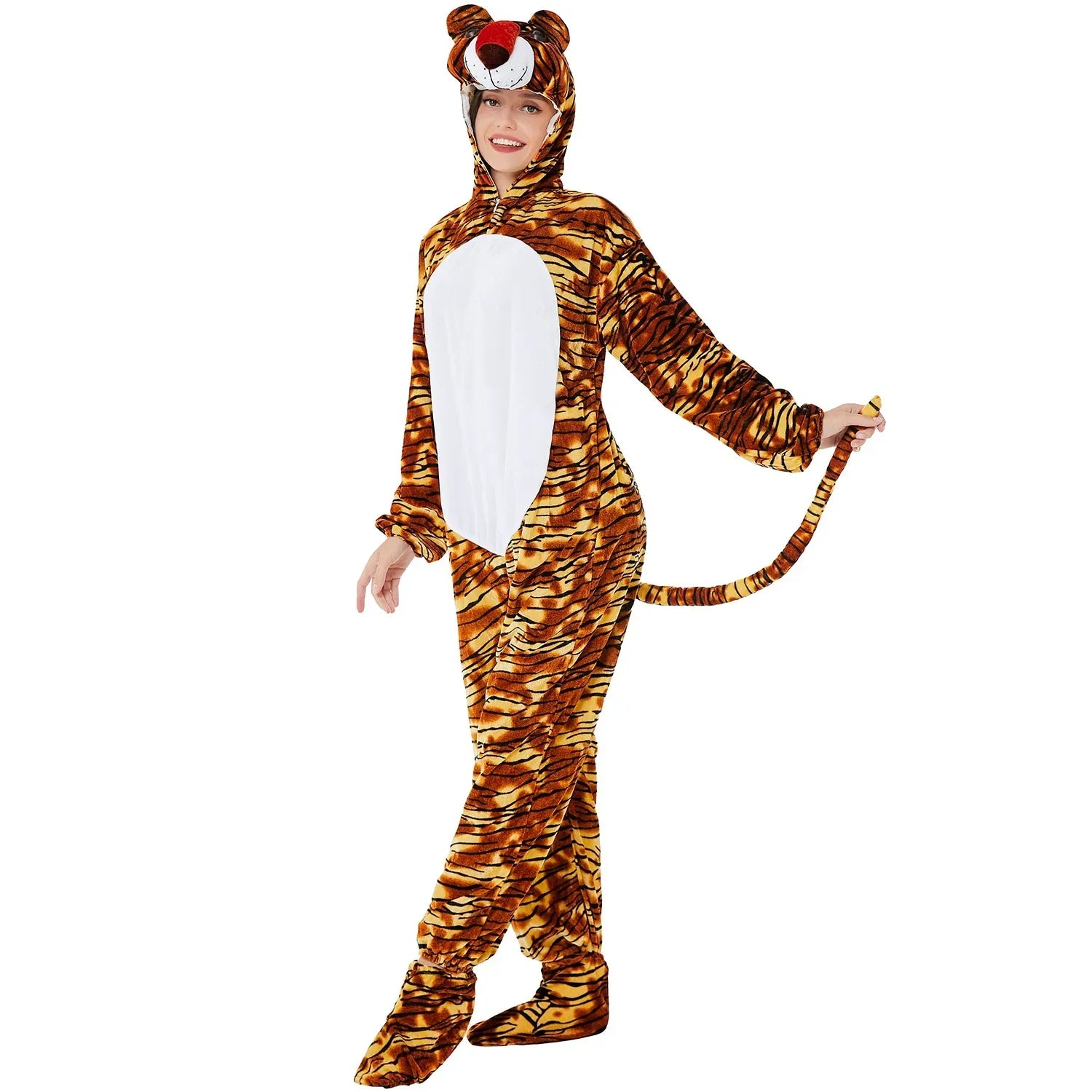 Déguisement Tigre Adulte Douillet Drôle