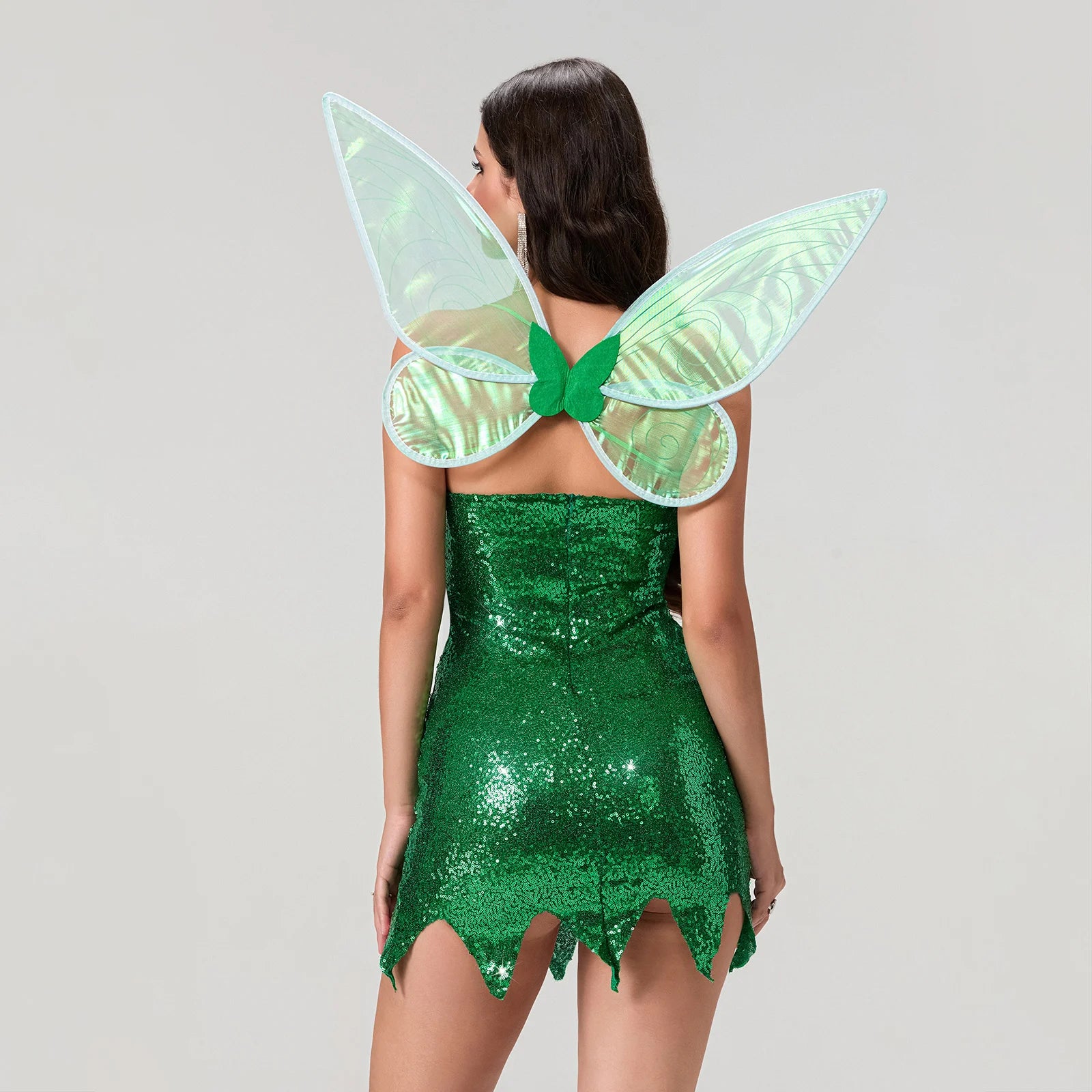 Déguisement Fée Vert Sexy pour Femme Dos