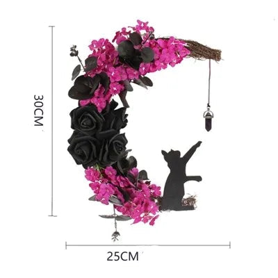 Demi-Couronne Chat Halloween Design Taille