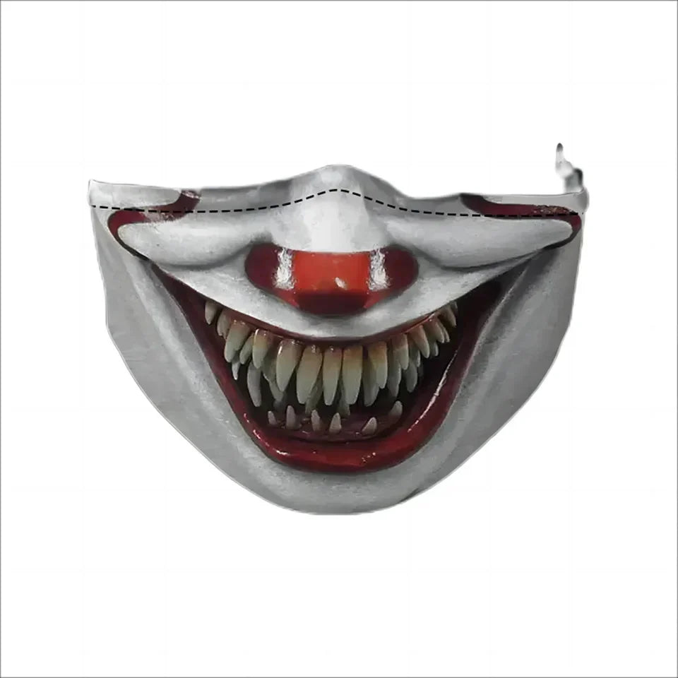 Demi-Masque Clown Effrayant