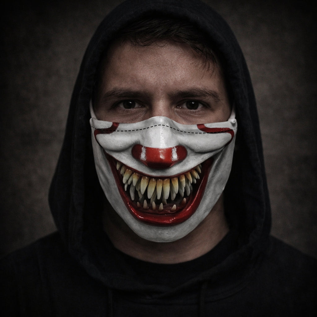 Demi-Masque Clown Effrayant