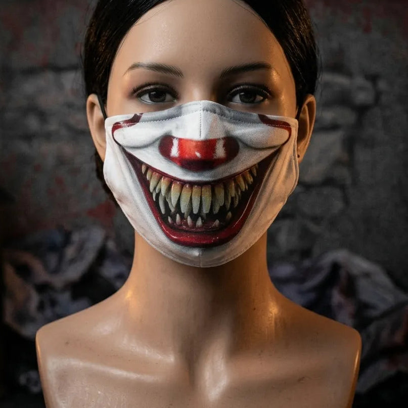 Demi-Masque Clown Effrayant Unique
