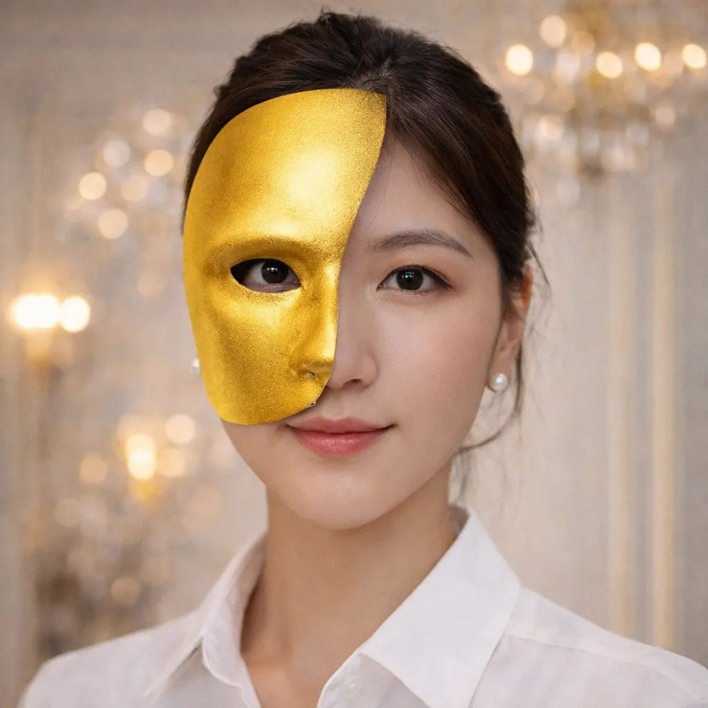 Demi-Masque Halloween Doré