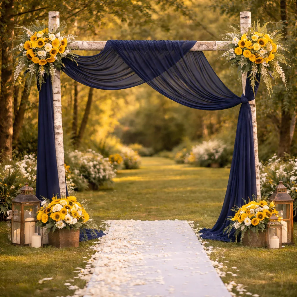 Drapé Arche Mariage Bleu Nuit