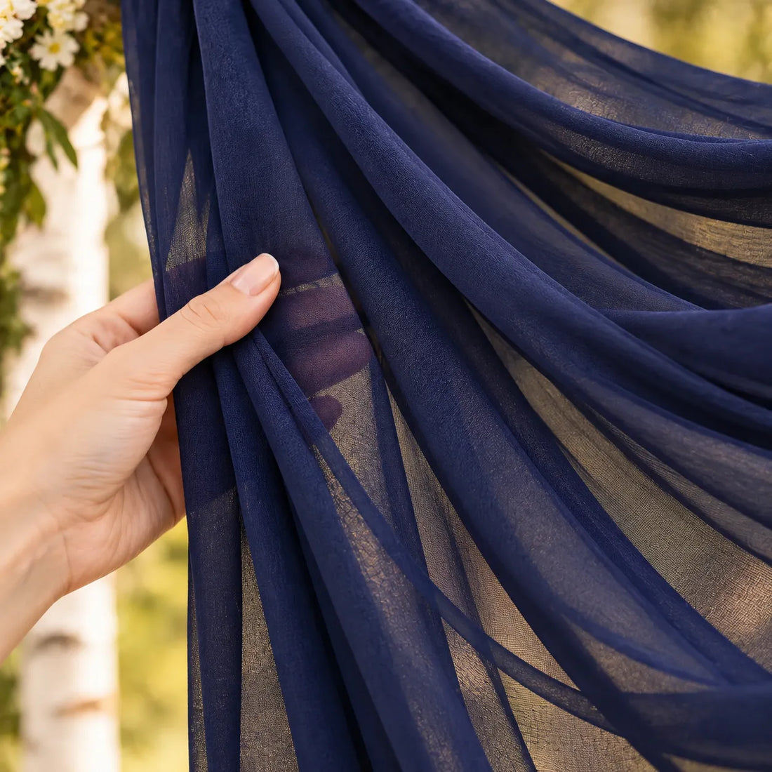 Drapé Arche Mariage Bleu Nuit raffiné