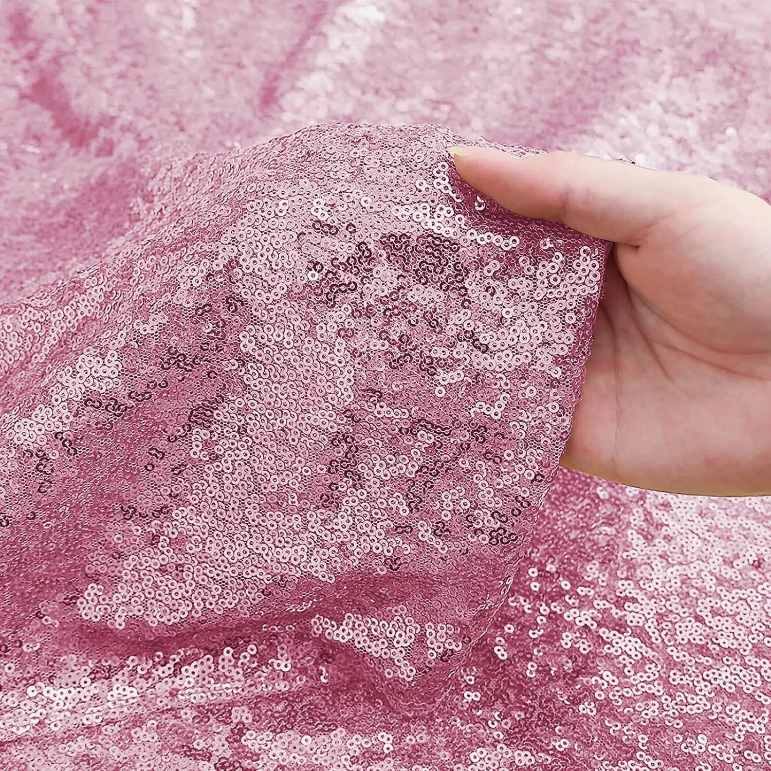 Drapé Arche Mariage Rose à Sequins Chic