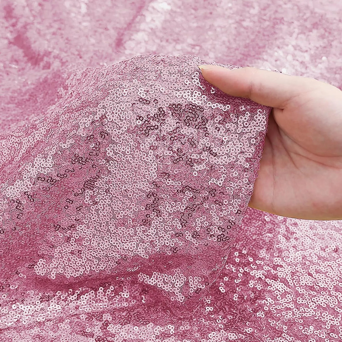 Drapé Arche Mariage Rose à Sequins Chic