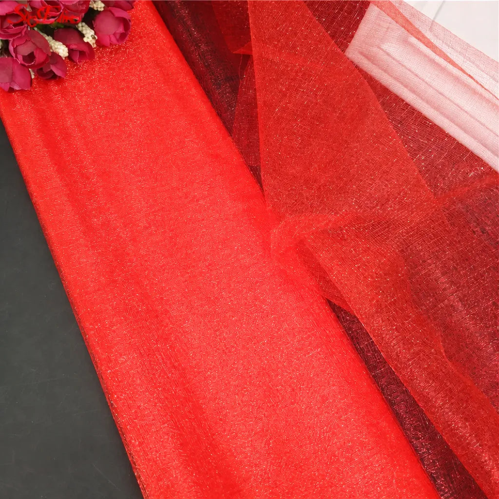 Drapé Arche Mariage Rouge en Organza Chic