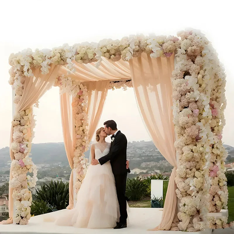 Drapé Arche Mariage en Tulle élégant