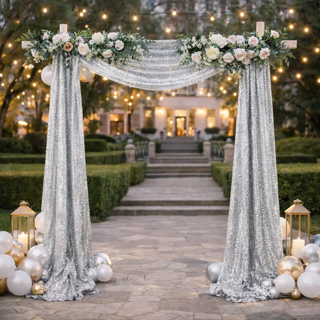 Drapé Argenté Arche Mariage