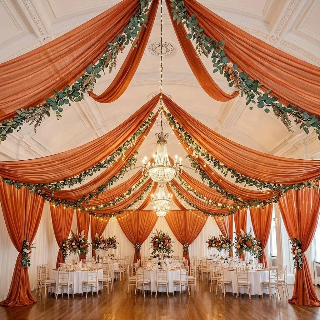 Drapé de Plafond Mariage Élégant