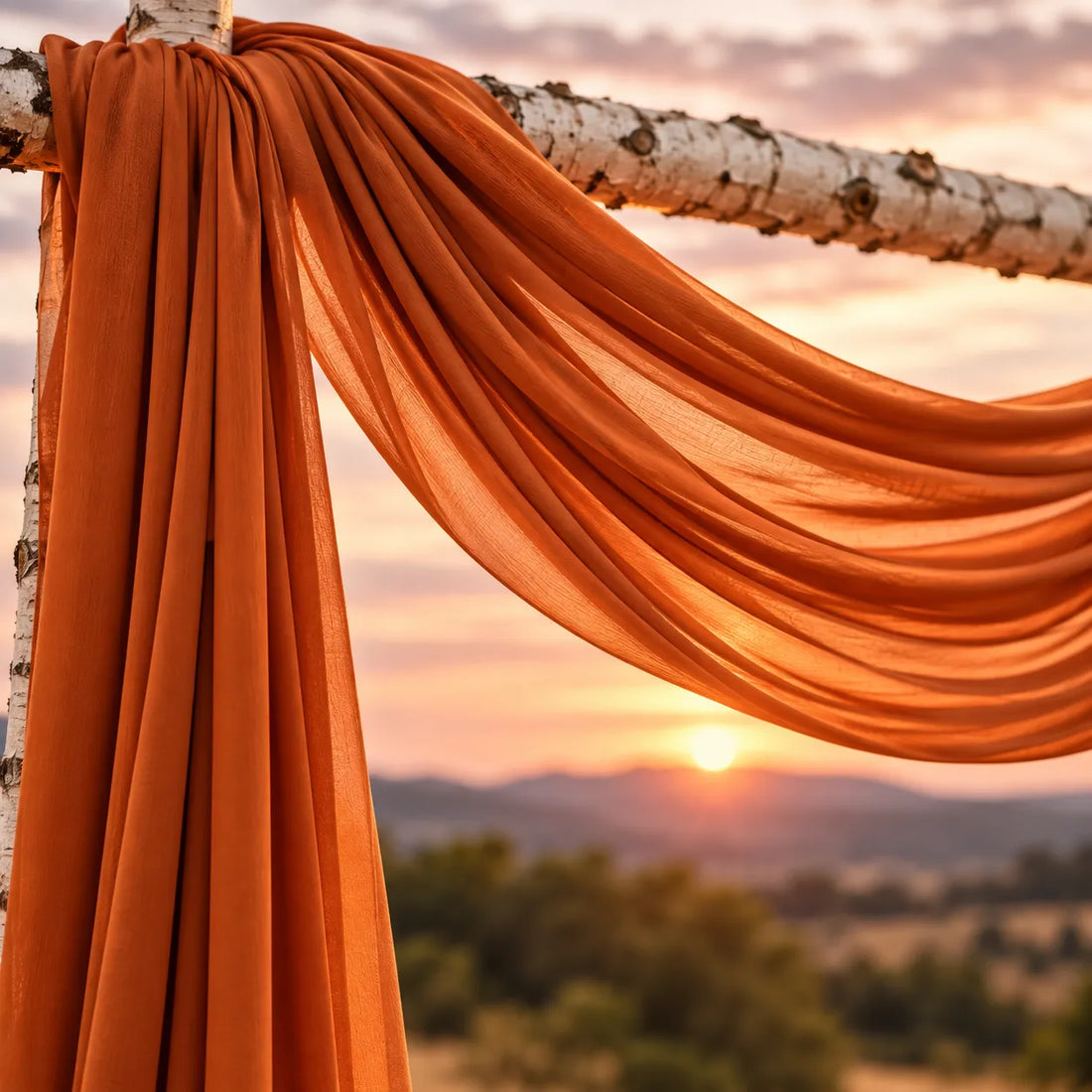 Drapé pour Arche Mariage Champêtre élégant