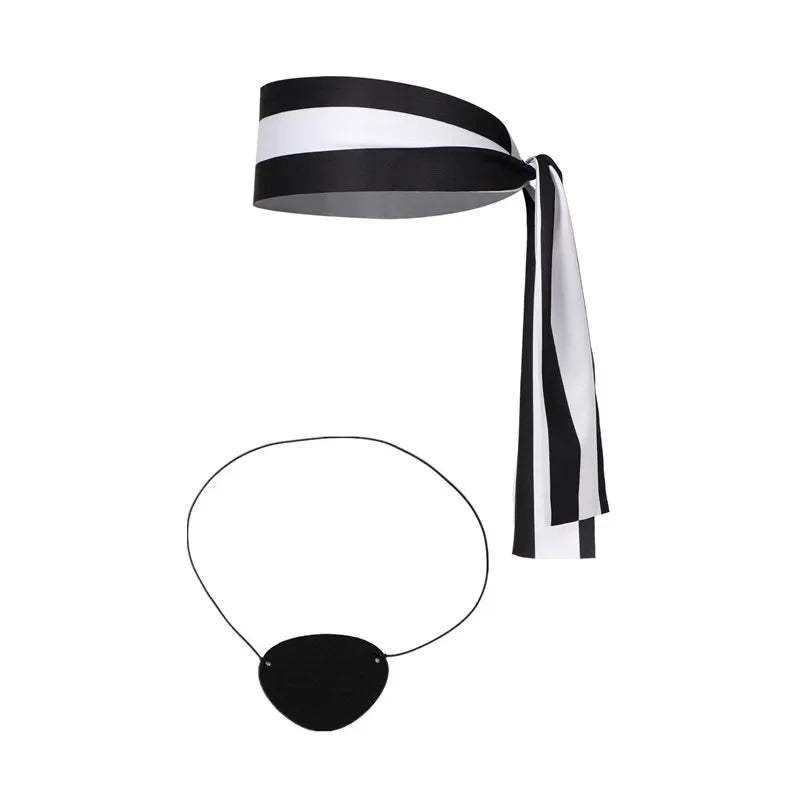 Ensemble Costume Pirate Décontracté Bandeau et Cache-œil