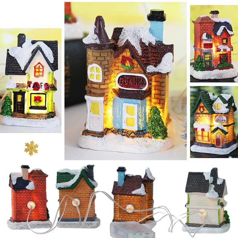 Ensemble Déco Village de Noël LED