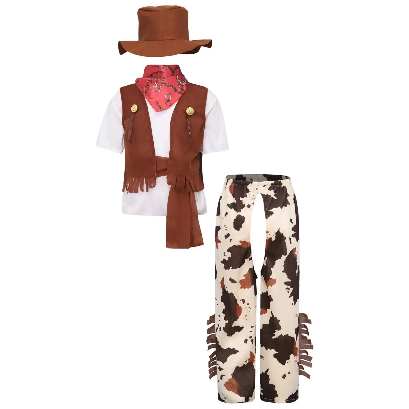 Ensemble Déguisement Cowboy Complet pour Enfant Unique