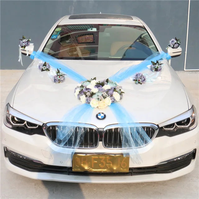 Ensemble Floral pour Voiture Mariage chic