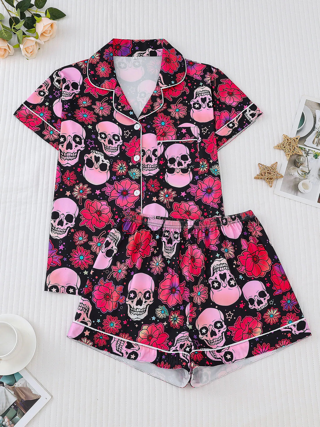 Ensemble Pyjama Confortable Halloween Femme Coloré