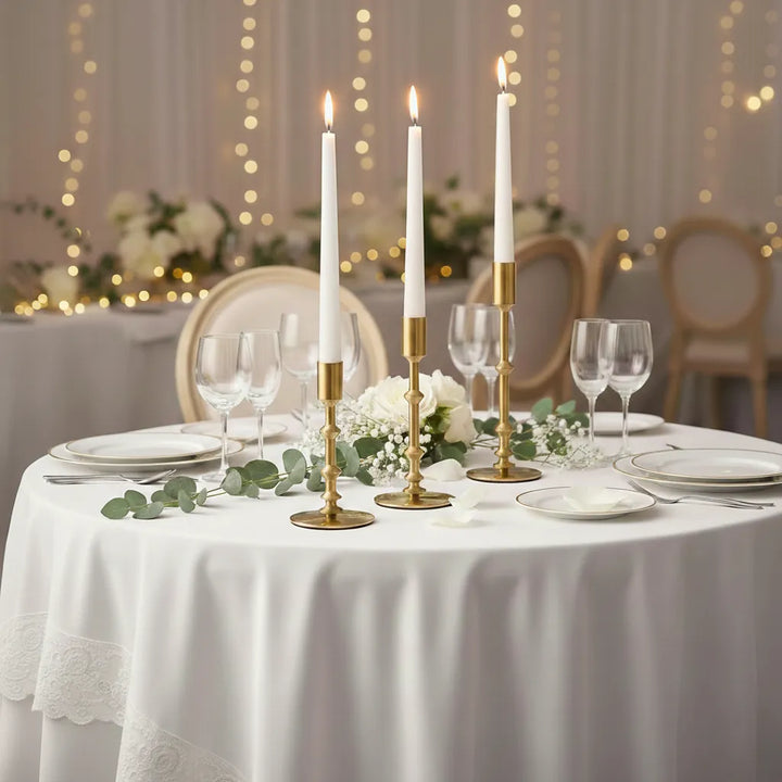 Ensemble de Bougeoirs Dorés Mariage