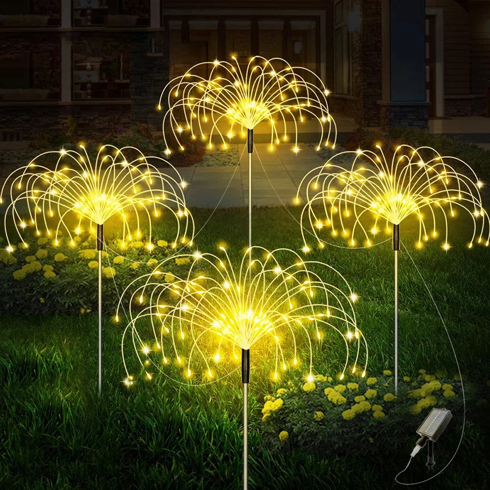 Ensemble de Lampes Solaires Noël Feu d’Artifices