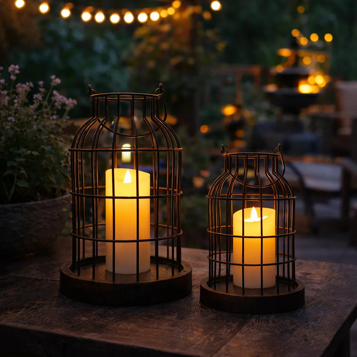 Ensemble de Lanternes à Bougie Vintage