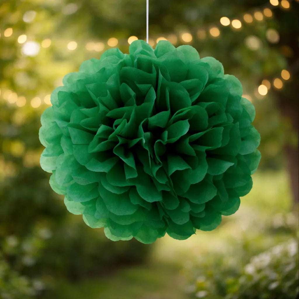 Ensemble de Pompons Papier Vert original