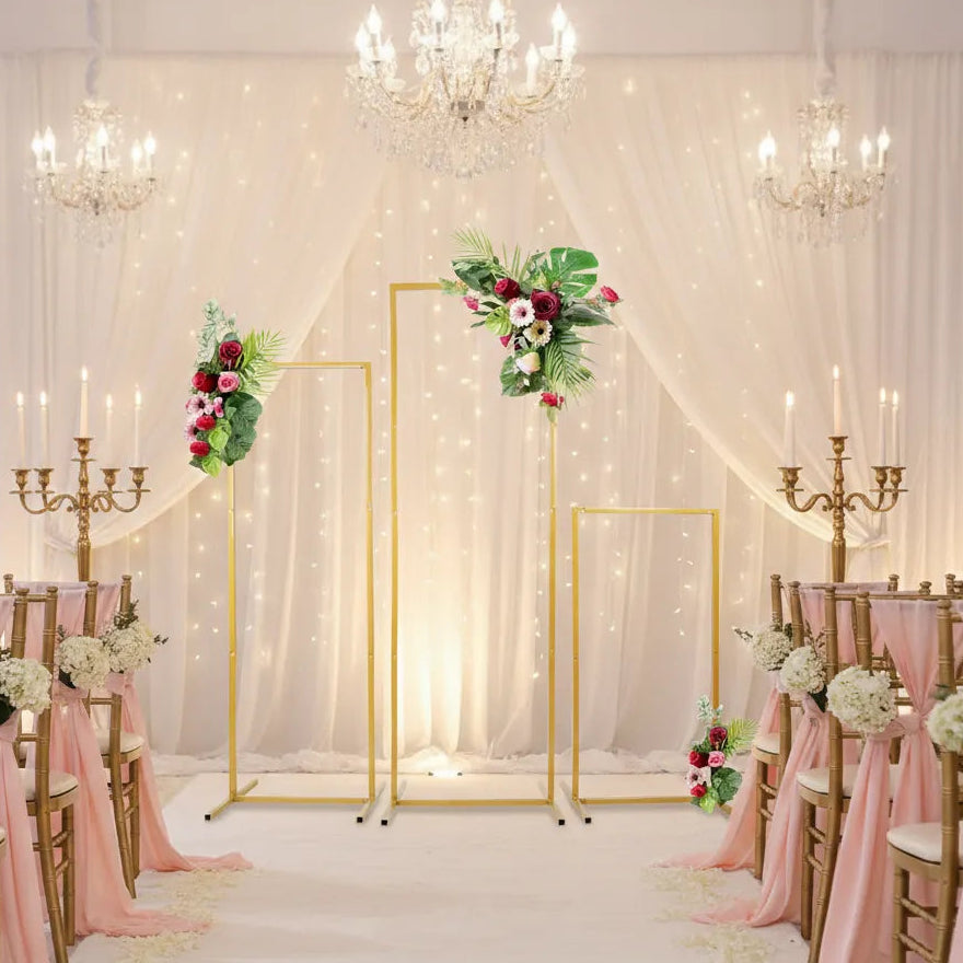 Ensemble de Supports Arc Mariage Dorés