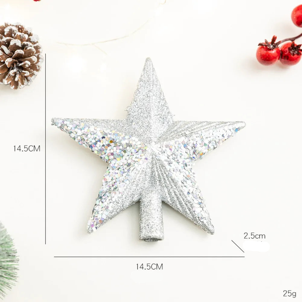 Etoile Sapin Argenté Scintillante Elégante
