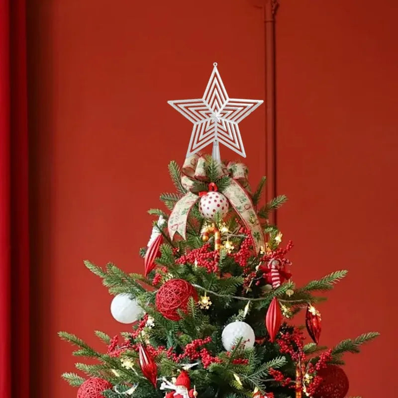Etoile Sapin de Noël Argentée Classique
