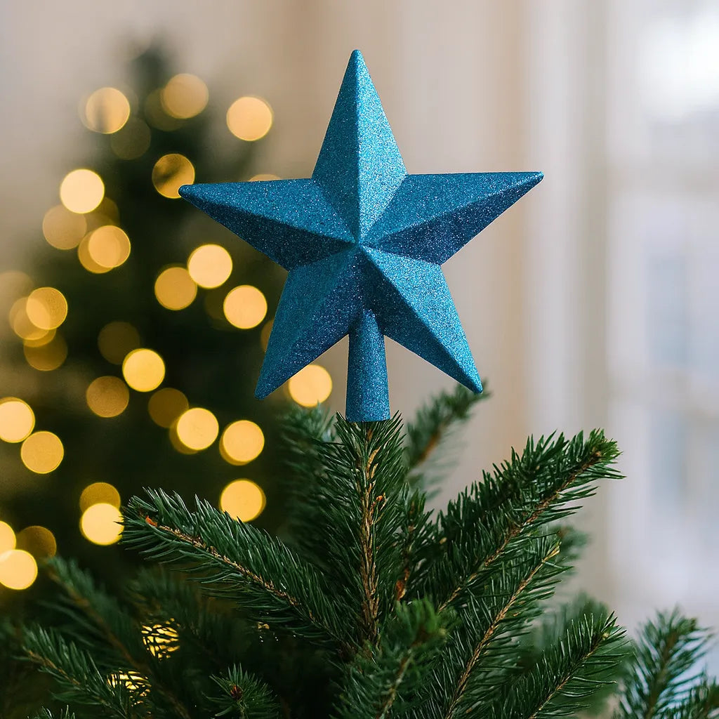 Etoile Sapin de Noël Bleue