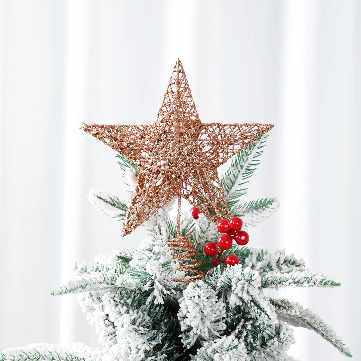 Etoile Sapin de Noël Rose Stylée