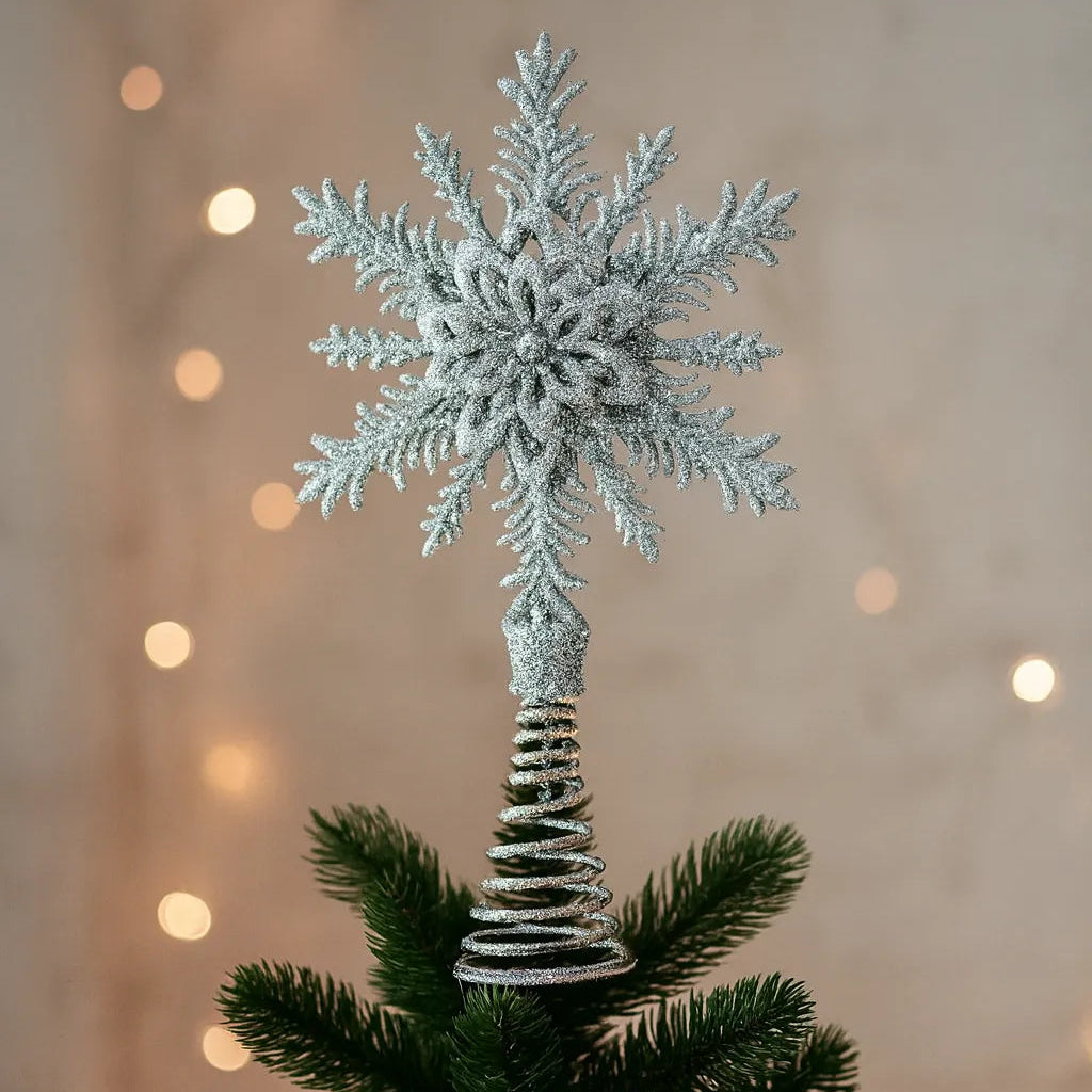 Etoile de Noël Argentée Pailletée