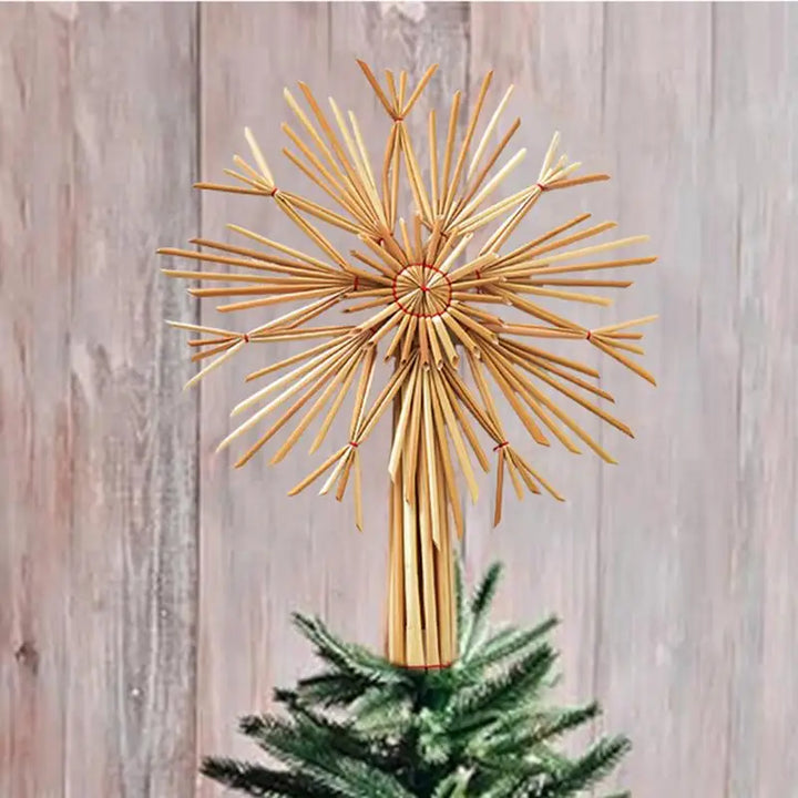 Etoile de Noël Flocon en Paille