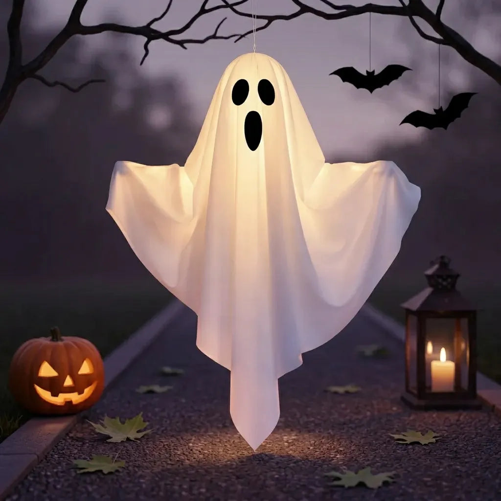 Fantôme Blanc Halloween Lumineux
