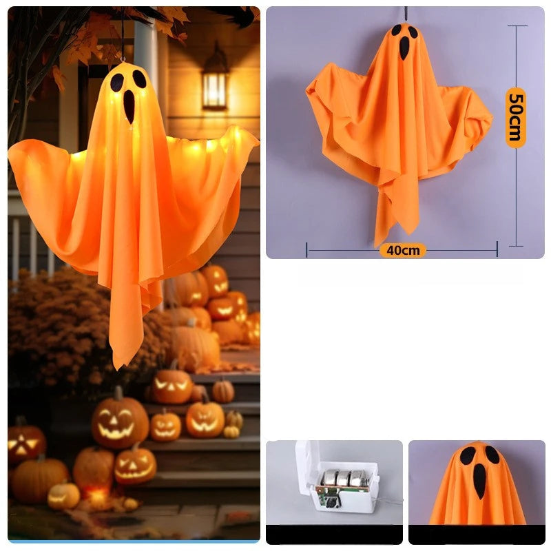 Fantôme Déco Halloween Orange Minimaliste