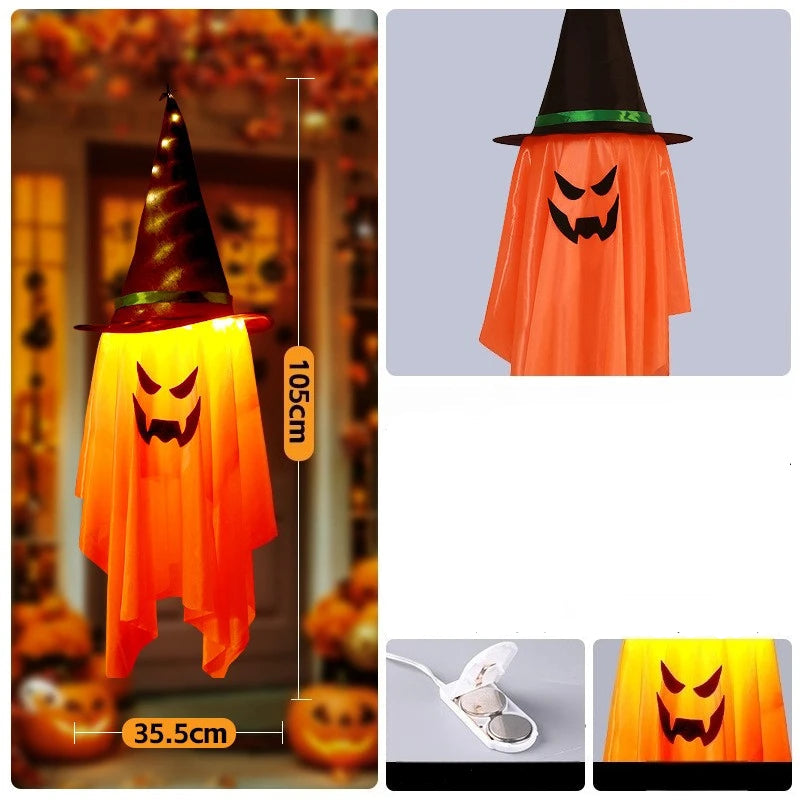 Fantôme Halloween Orange LED Unique