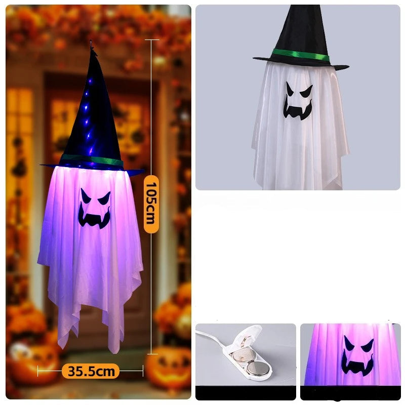 Fantôme Halloween à Suspendre Lumineux Unique