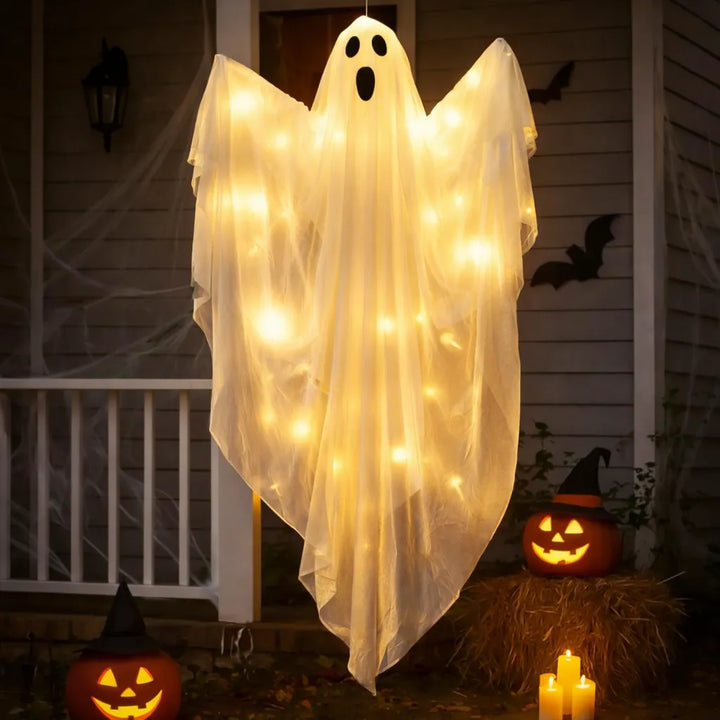 Fantômes Halloween Géant à Suspendre Blanc Chaud