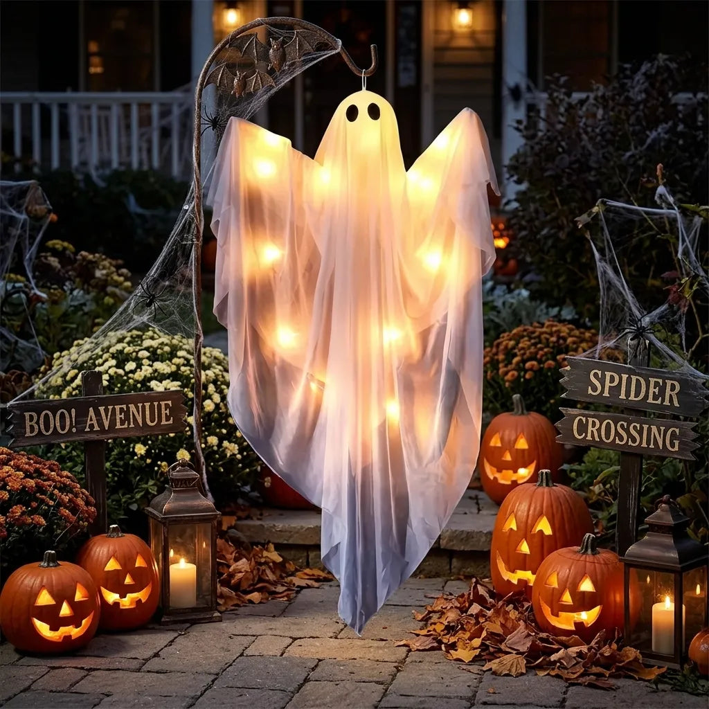 Fantômes Halloween Géant à Suspendre Blanc Chaud Minimaliste