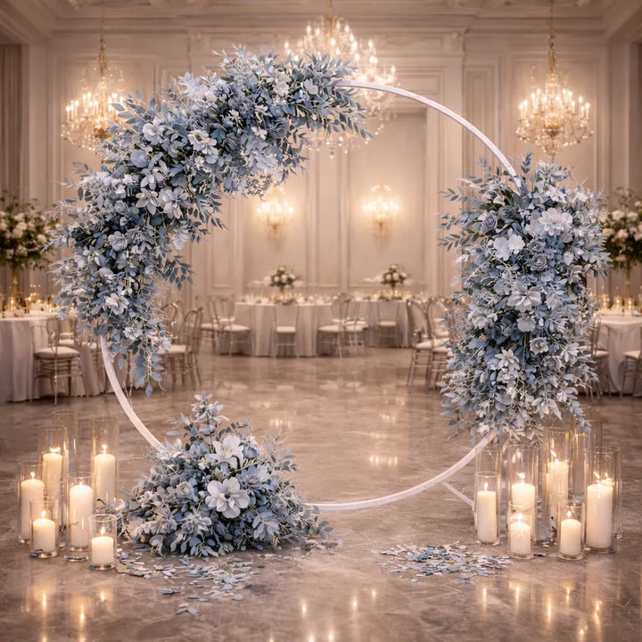 Fausses Fleurs Bleues Décoratives Pour Arches