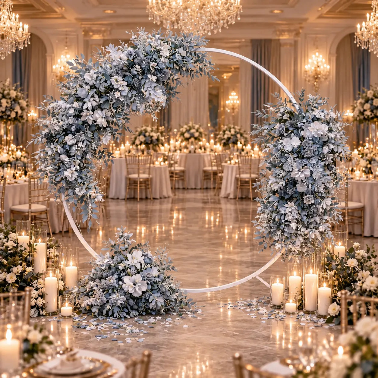 Fausses Fleurs Bleues Décoratives Pour Arches unique