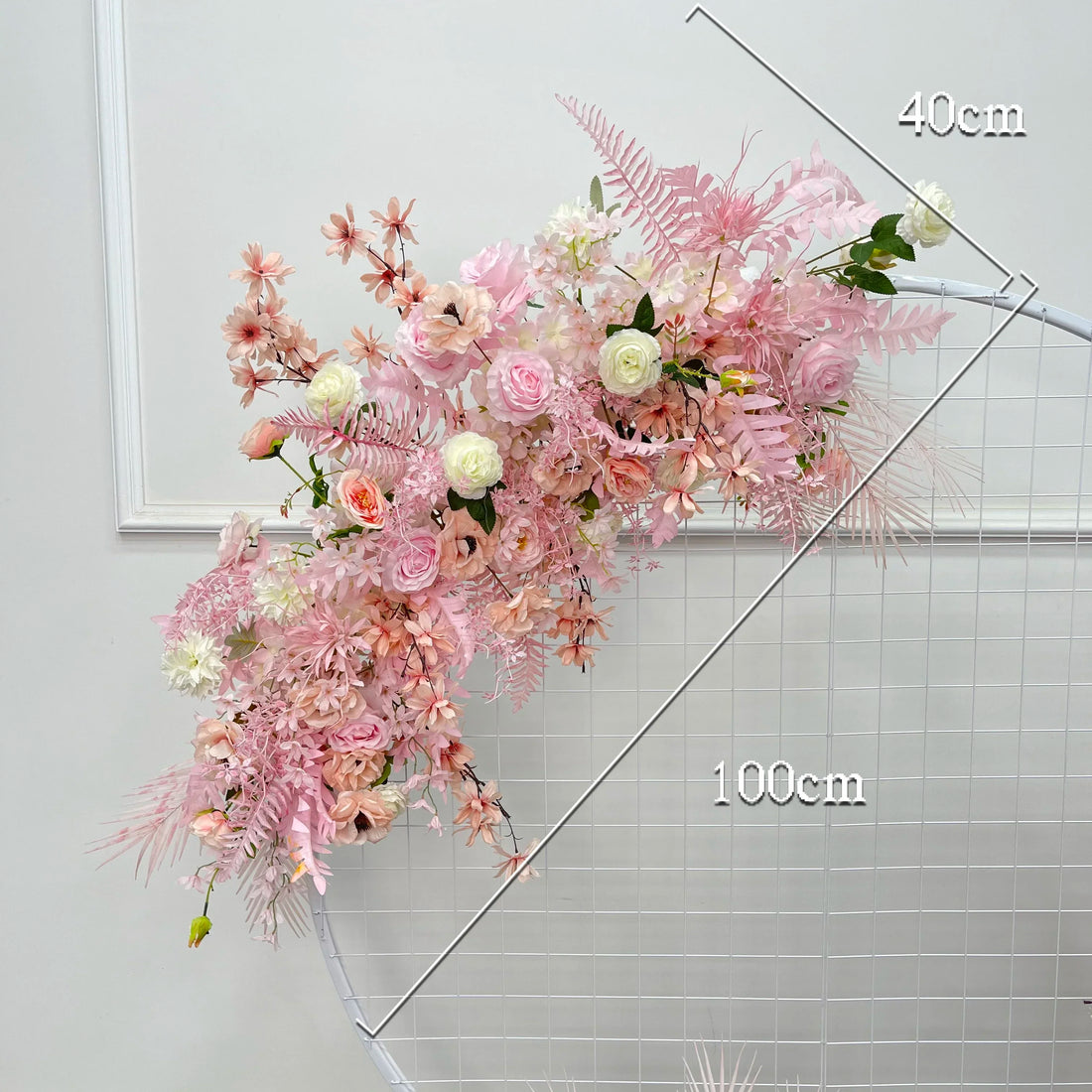 Fausses Fleurs Roses pour Arche Mariage bohême