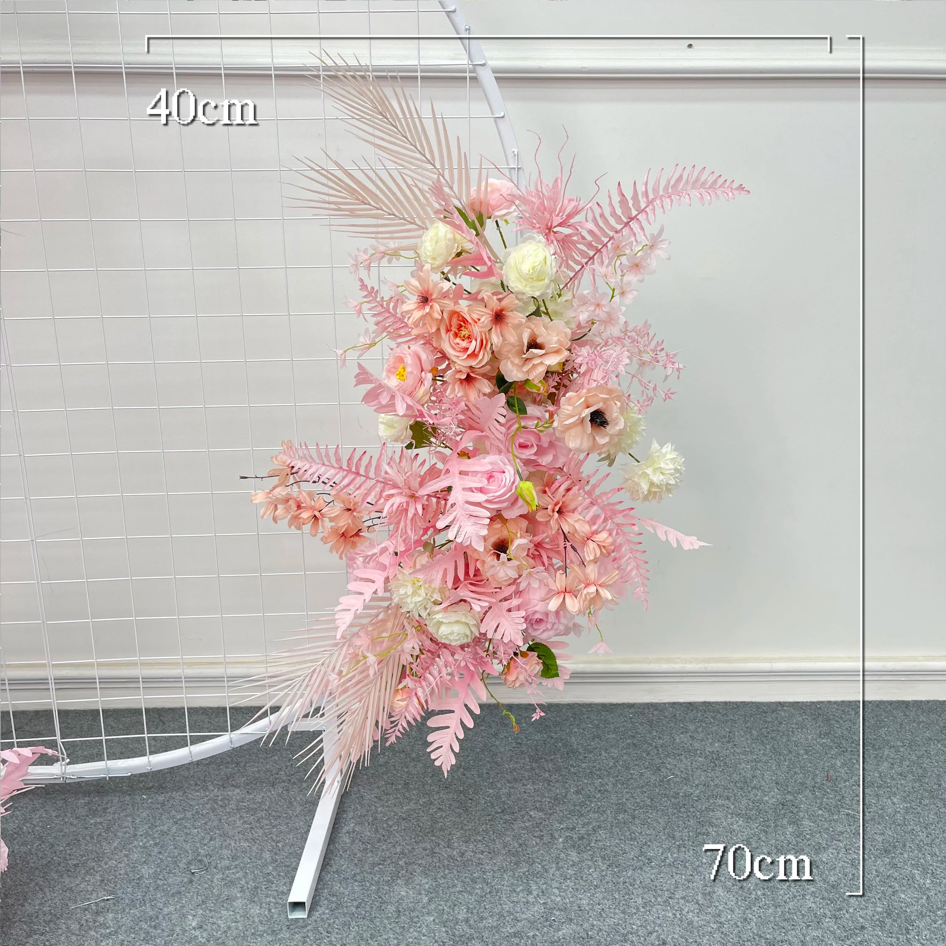 Fausses Fleurs Roses pour Arche Mariage chic