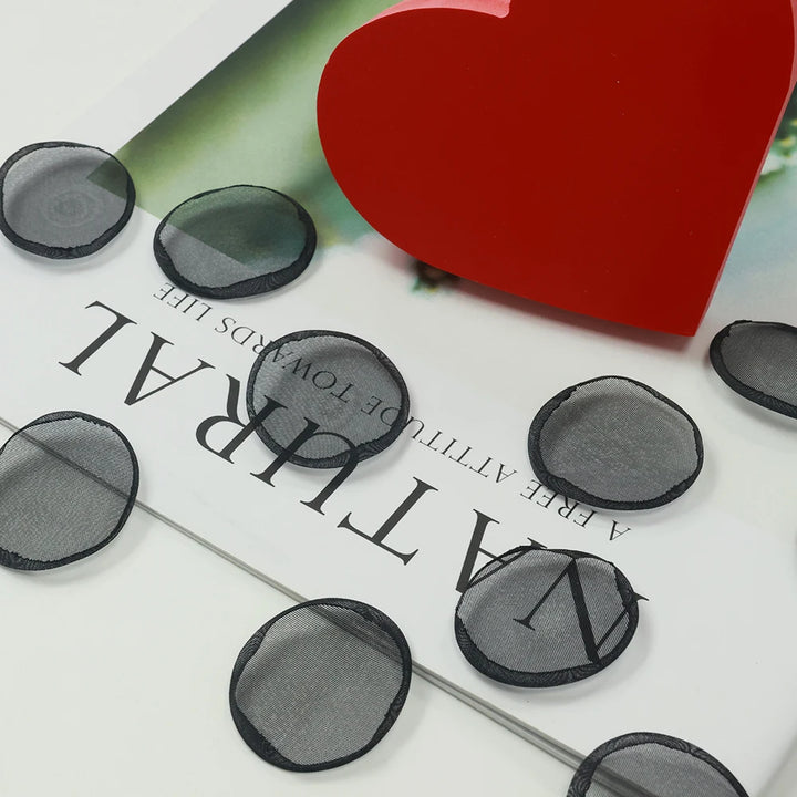 Faux Pétales De Fleurs Noirs en Organza élégant