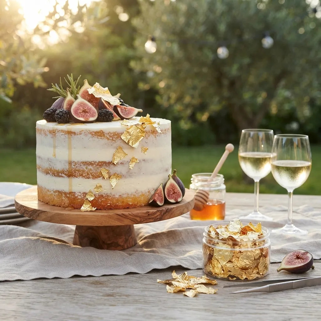 Feuilles d’or Dorées Pour Gâteau Design