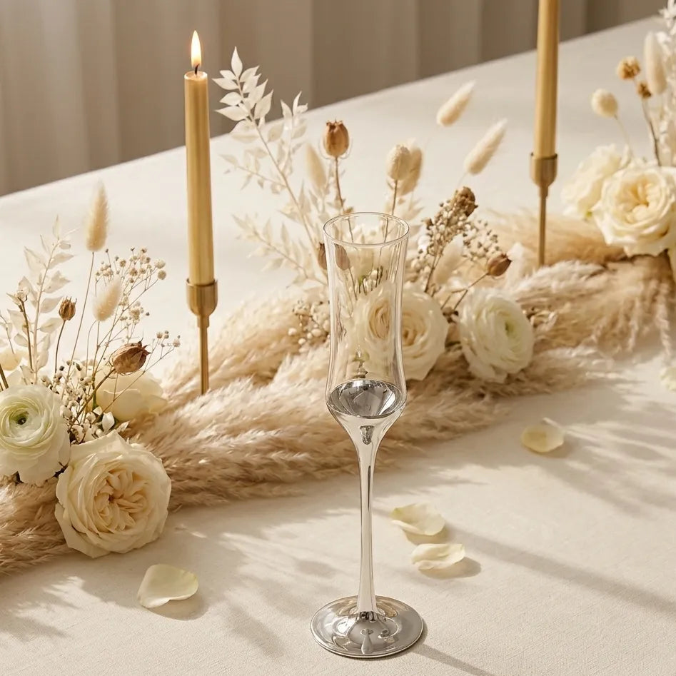 Flûte à Champagne Mariage Argenté