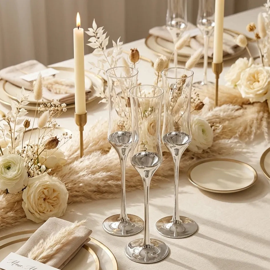 Flûte à Champagne Mariage Argenté Classe