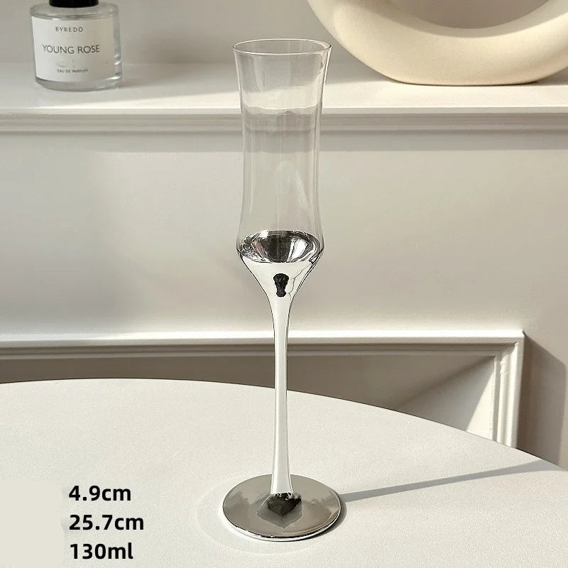 Flûte à Champagne Mariage Argenté Unique