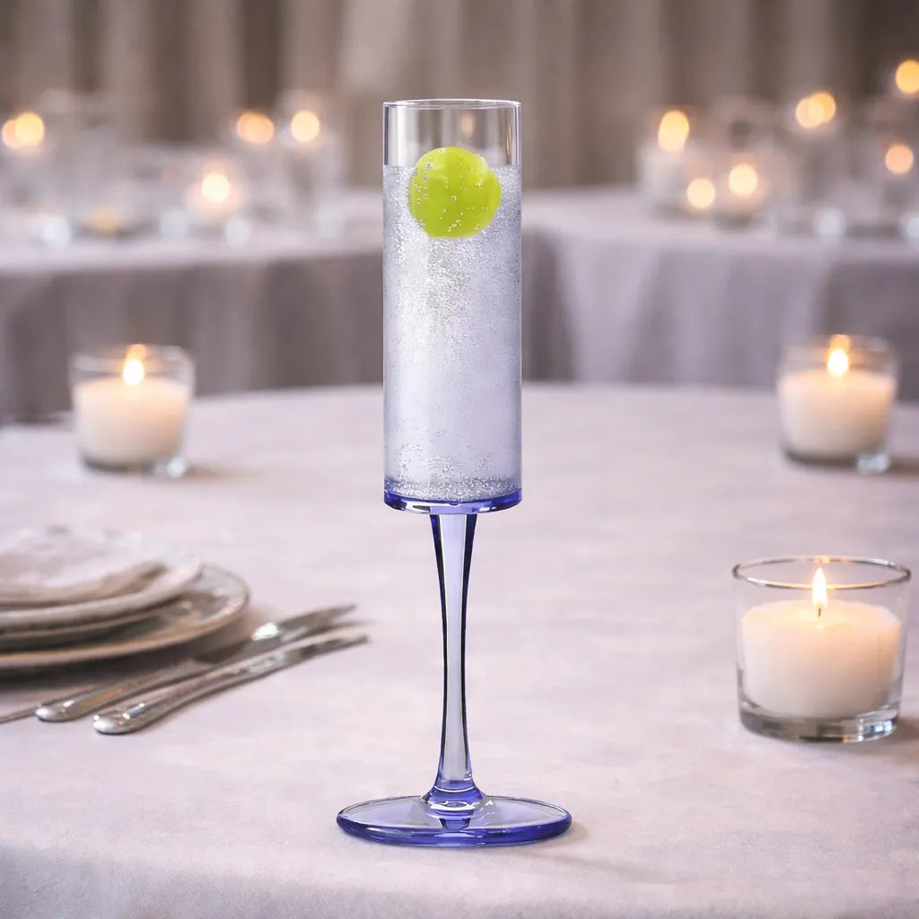 Flûte à Champagne Violet en Plastique