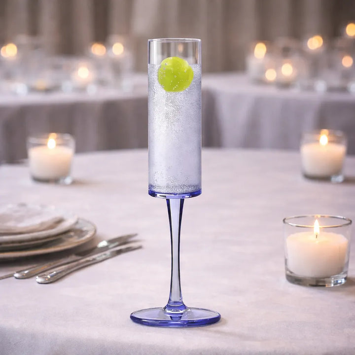 Flûte à Champagne Violet en Plastique