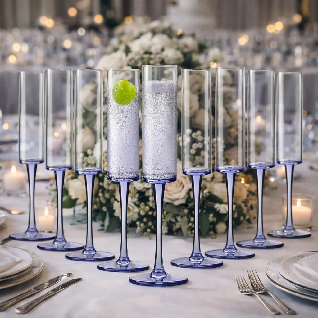 Flûte à Champagne Violet en Plastique Classe